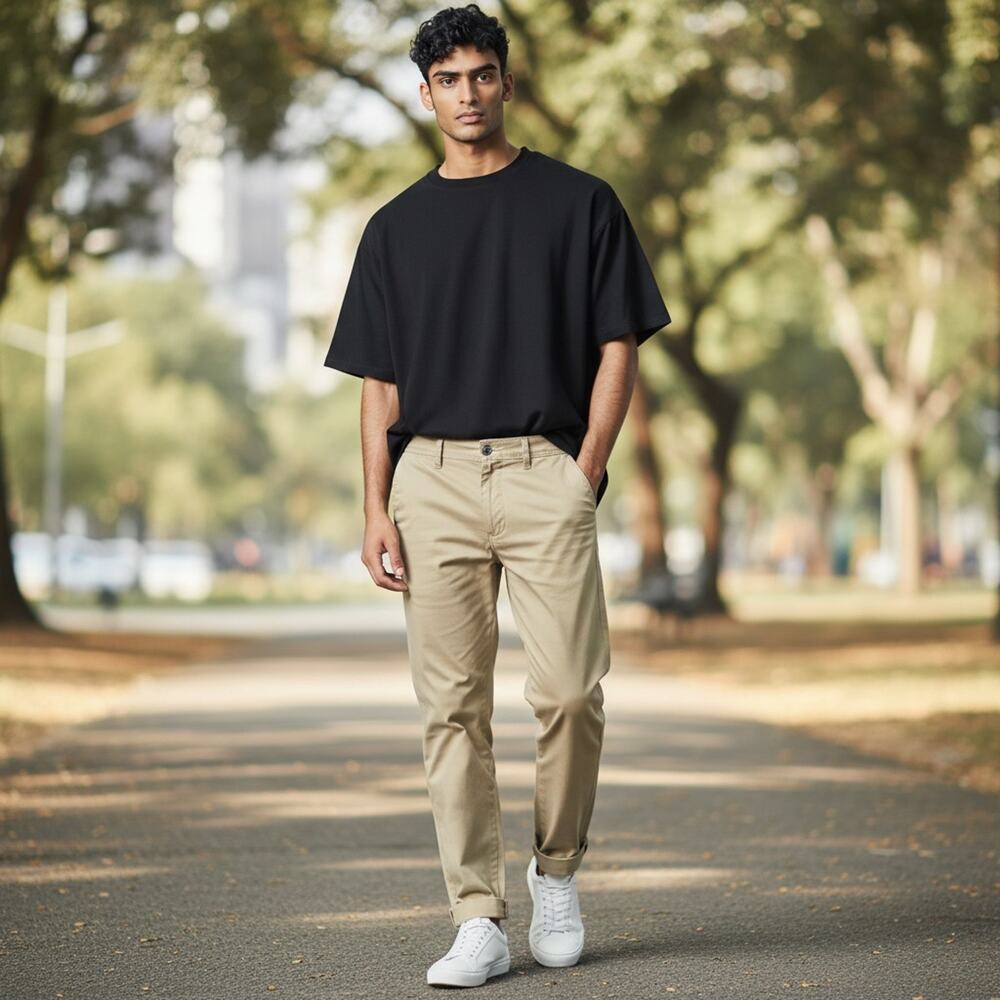 I Love Ugly Full Length Slim Fit Kobe Tan Chino Pants (30x29), Men's Small